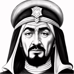 the emperor drawing in pencil with black and white