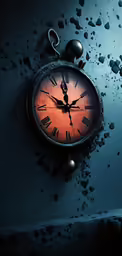the clock is showing 10 55 in the dark