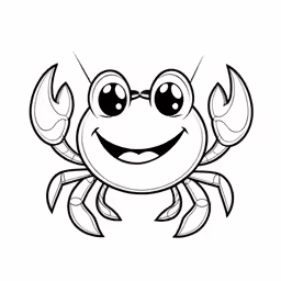 a crab with a large smile on its face