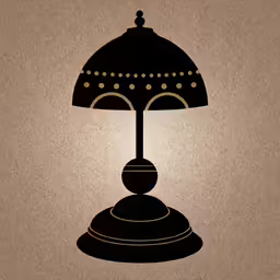 an image of a lamp with the shade on