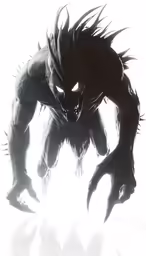 a silhouetted creature that is flying across the air