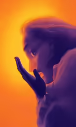 a person wearing an apron is in silhouette