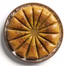 a baked apple pie on top of a white plate