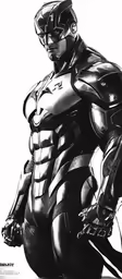 a drawing of a superhero character from black panther