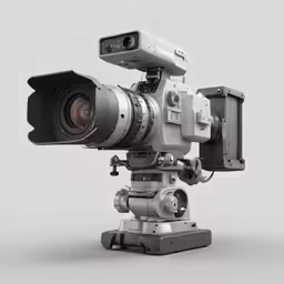 a grey and white image of a video camera
