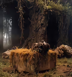 a large tree sitting inside of a forest