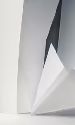 two white shapes that are side by side