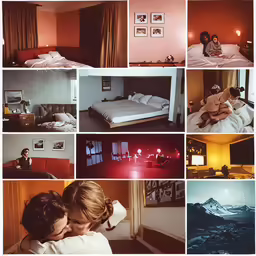 a bunch of photos are in a collage