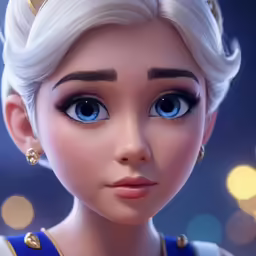 a close up shot of a cartoon girl