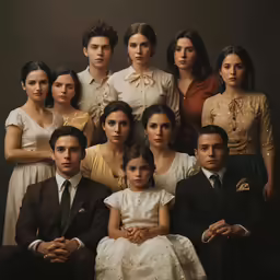 this family portrait is in an antique photograph