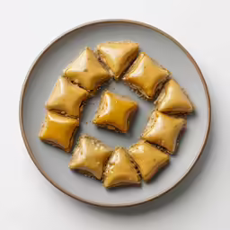 a plate has five different pieces of food