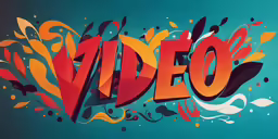 the words video are drawn with colorful graffiti