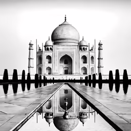 the taj from the water