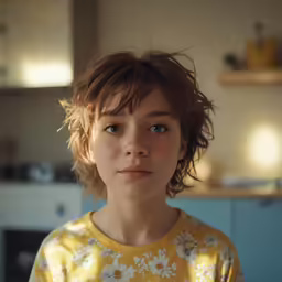 an image of a young girl looking at the camera