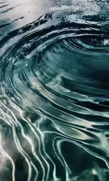 dark and white water ripples on the surface