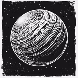 an image of the planet on a black and white background