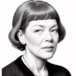 a woman wearing a necklace with diamond jewelry on her neck