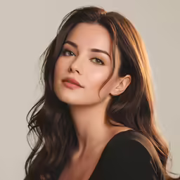 a close up of a person with a light brown hair