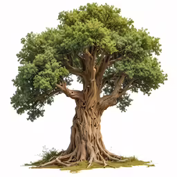 a green tree is on a white background