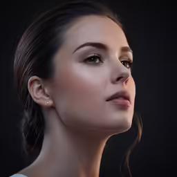an image of a woman with her face in profile