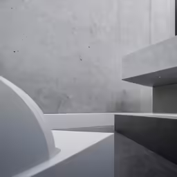 concrete background with concrete planter and stairs