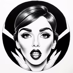 a portrait of a woman with her hand on her face