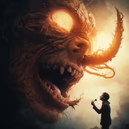 a movie poster featuring an image of a creature