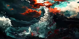 an artistic art work with various colors and water