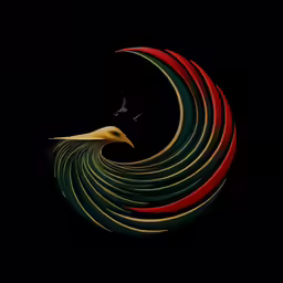 the colors of a black background are combined together