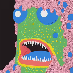 the cover for a book called, big mouth