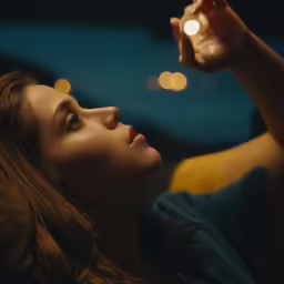 woman sitting on couch holding a cell phone