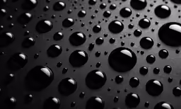 the top of the water drops are all black