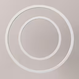 a round object with no reflection is shown on the wall