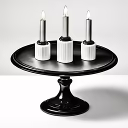 six candles that are on a table together