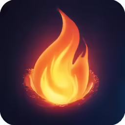 close up image of orange fire with bright flame
