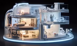 the toy model is very large and is made from cardboard
