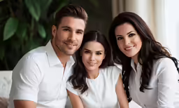 the couple are posing for a photo together