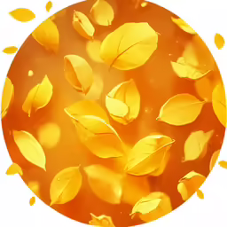 an image of a yellow leaves and water