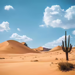 the desert with a cactus in it is covered by sand
