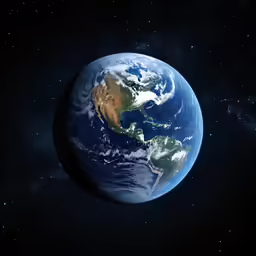 a very beautiful earth photo with stars in the background