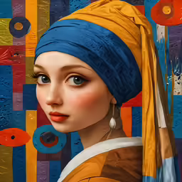a painting of a girl with a pearl earring