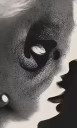an artistic image of an eye and a hand