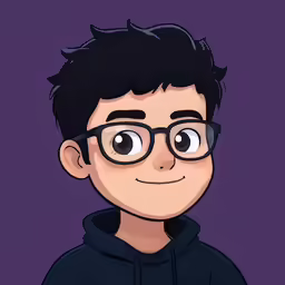 cartoon illustration of guy with glasses and hoody