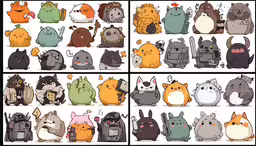 a variety of animal illustrations and each one showing different type of animals