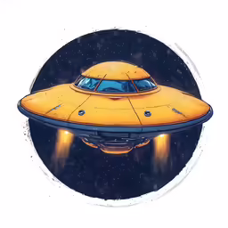 a yellow alien flying through the air