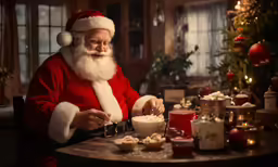 an image of a man eating cereal at a table