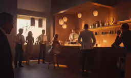an image of people in a bar setting