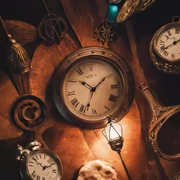 many different types of clocks all on display