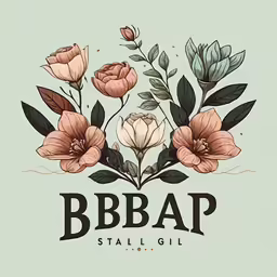 a floral illustration with the words bbbap stall oil