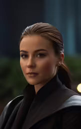 a close up photo of a young woman